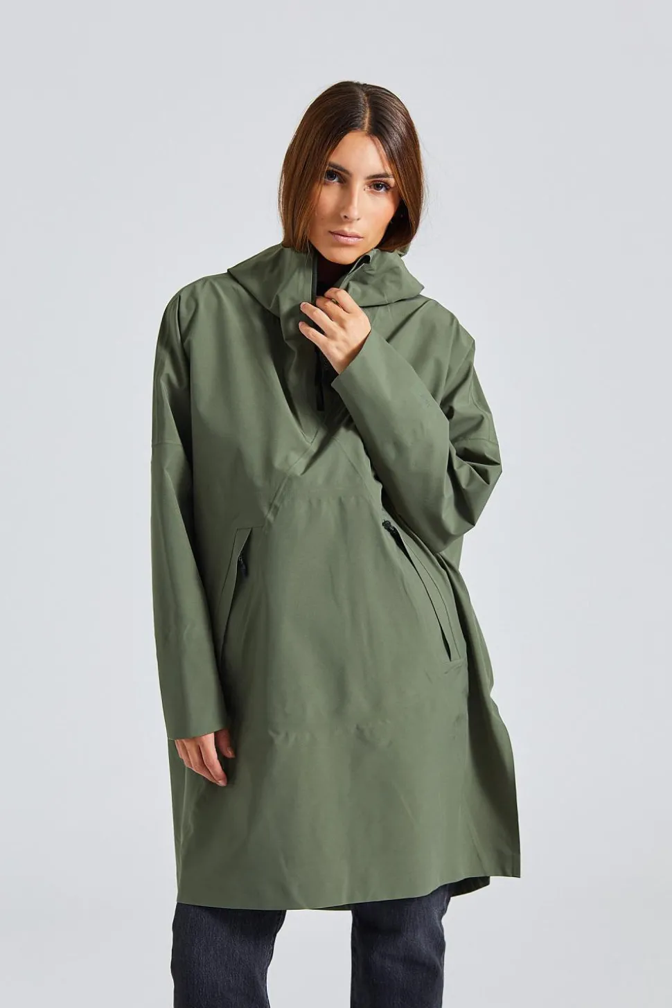 Aalesund Poncho Dusty Green