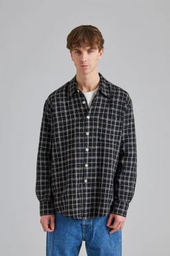 Above Shirt Black Fishnet Cloth