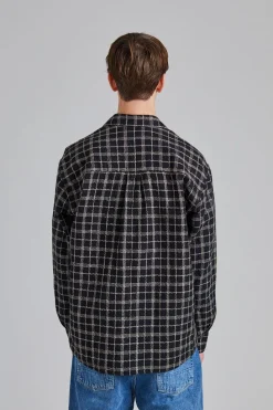 Above Shirt Black Fishnet Cloth