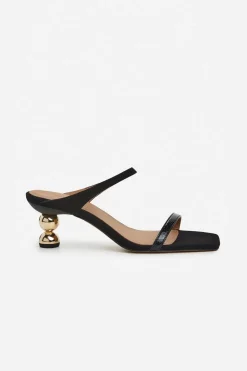Ali Leather Snake Black