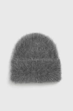 Alpaca Knit Beanie Dark Grey Melange