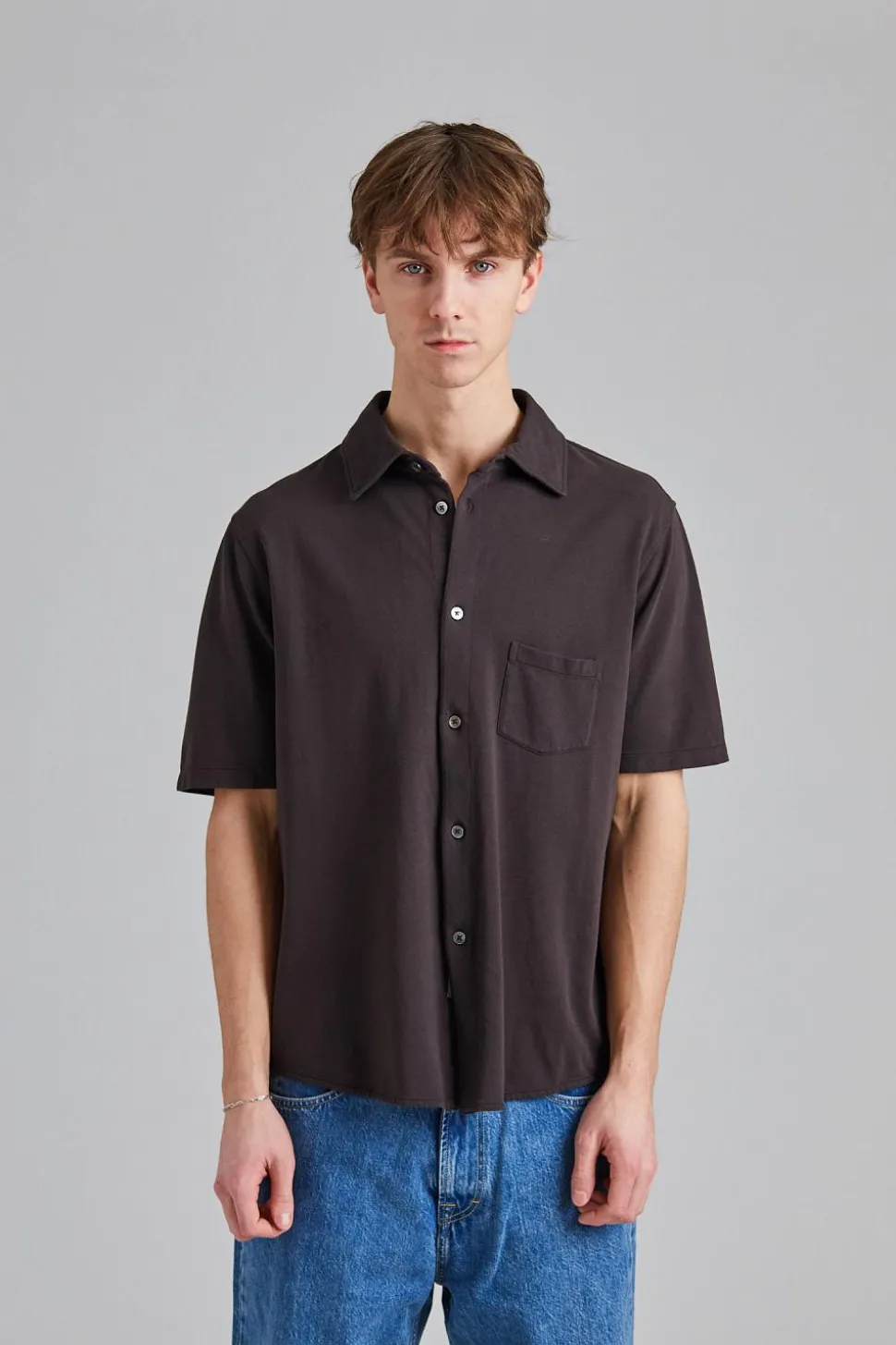 Analog Shirt Deep Brown Piquet