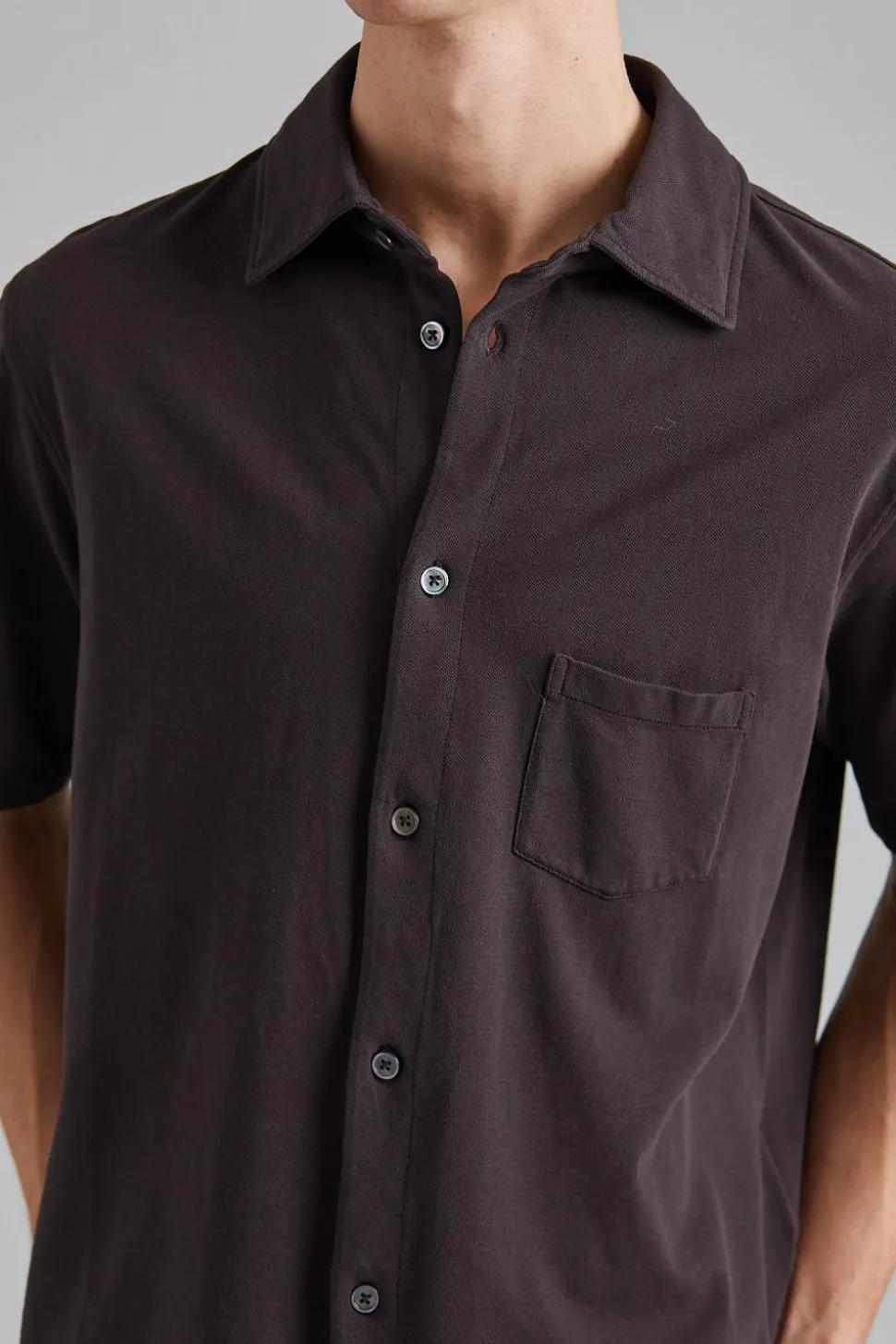 Analog Shirt Deep Brown Piquet