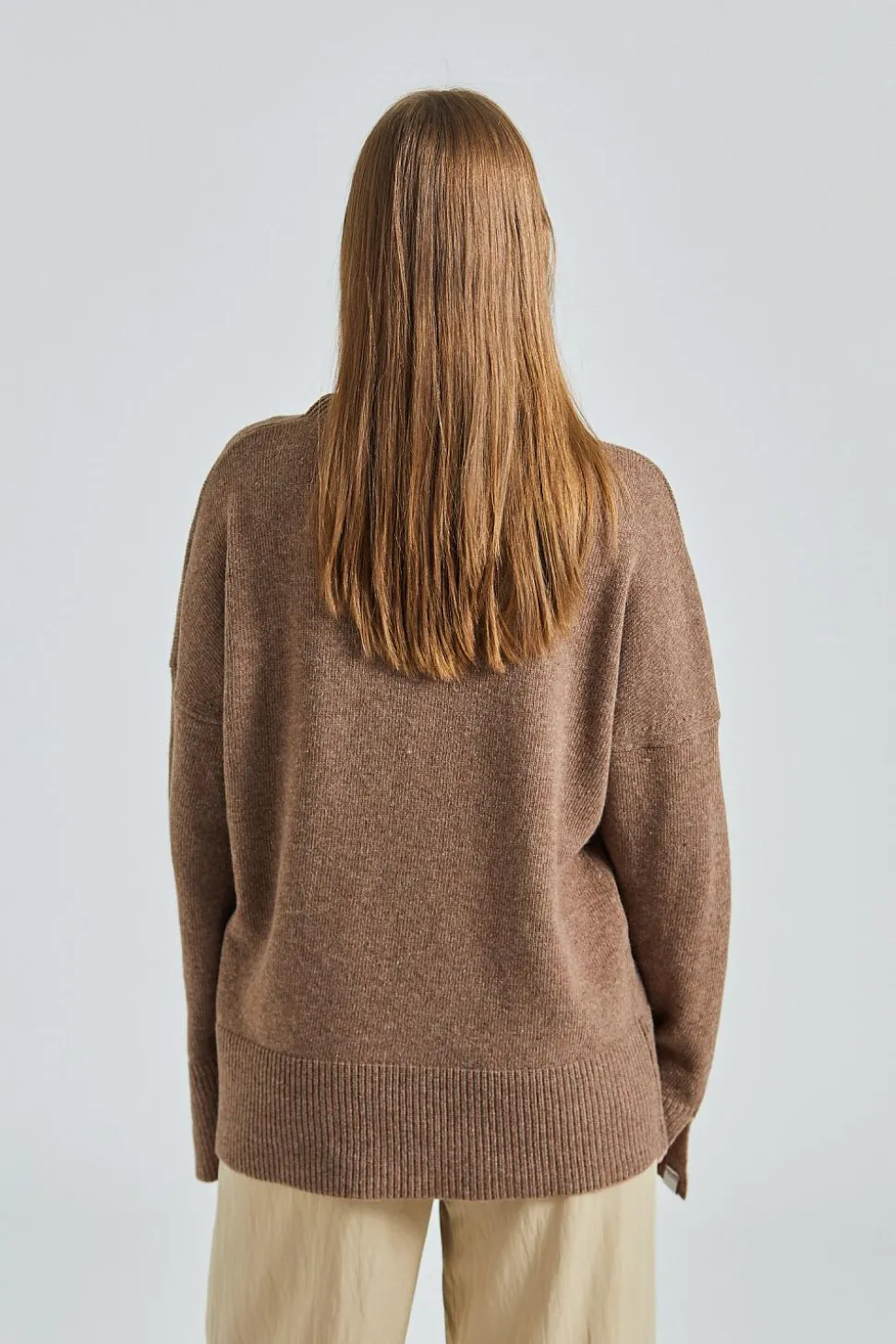 Anna TN Sweater Brown Melange