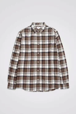 Anton Brushed Flannel Check Taupe