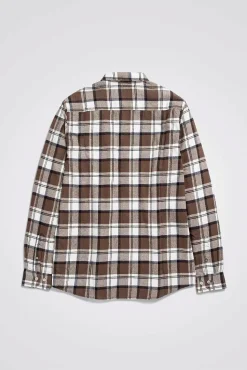 Anton Brushed Flannel Check Taupe