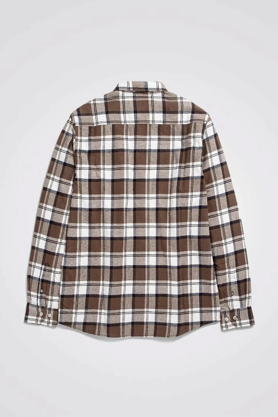 Anton Brushed Flannel Check Taupe