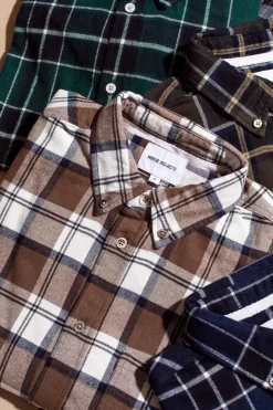 Anton Brushed Flannel Check Taupe