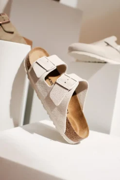 Arizona Suede Leather Antique White