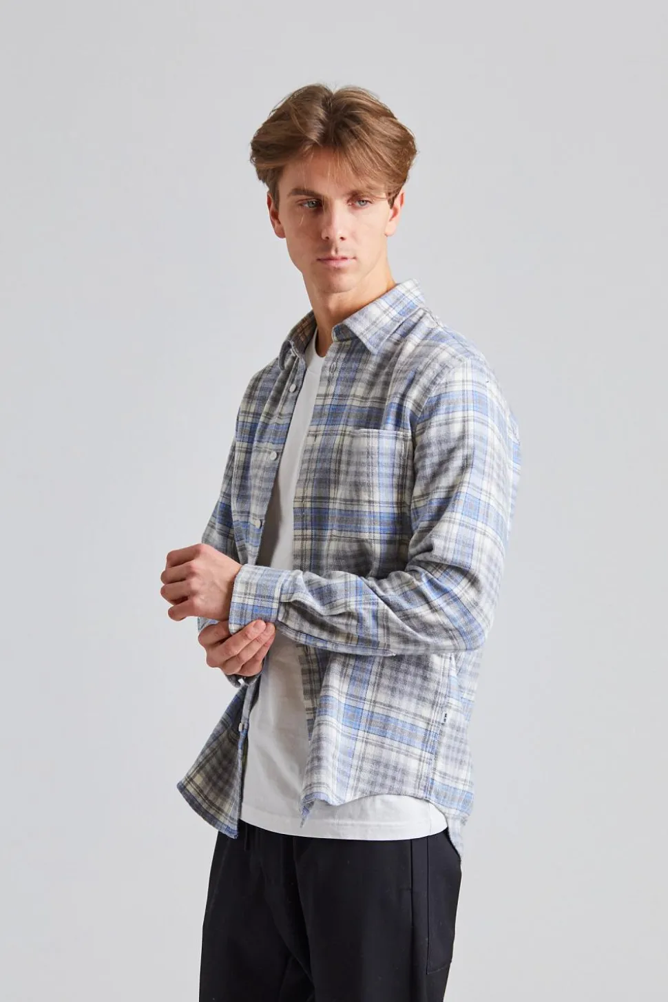 Arne Shirt Grey Check