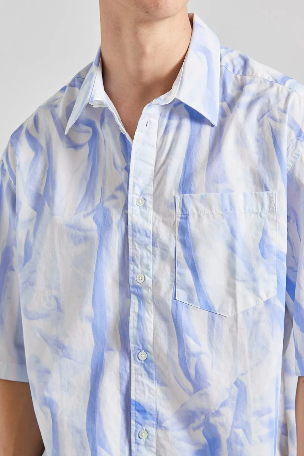 Aron SS Shirt Creased Print