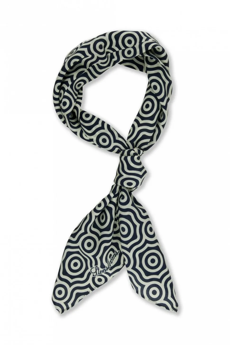 Ascot Silk Scarf Navy
