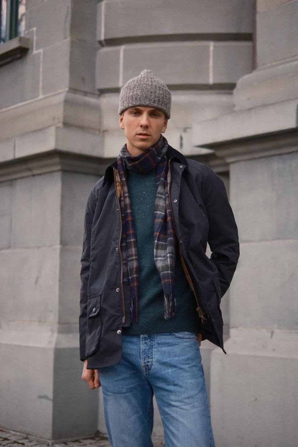 Ashby Wax Jacket Navy