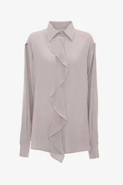 Asymmetric Ruffle Blouse Heather