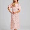 Athilda Dress Cream Pink Flower