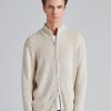 Atlantic Zip Cardigan Sand Mix