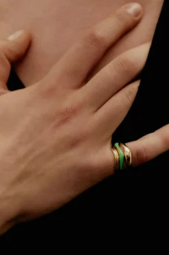 Aura Neon Green Ring Silver HP