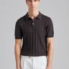 Barto Stripe Poloshirt Brown Elk