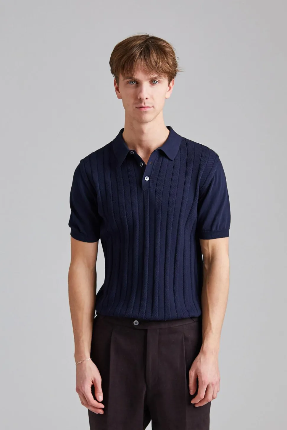 Barto Stripe Poloshirt Night Blue
