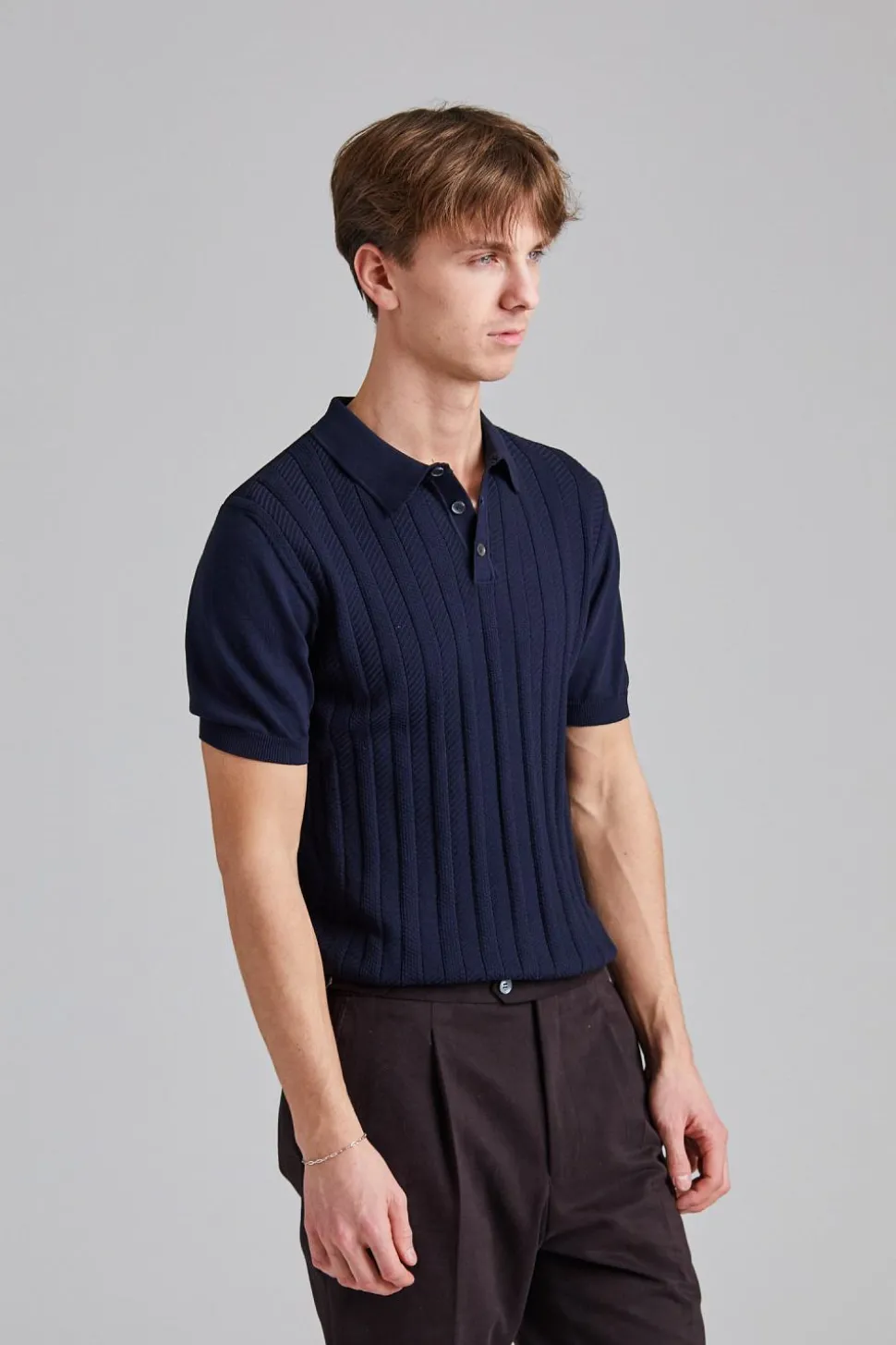 Barto Stripe Poloshirt Night Blue