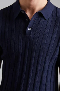 Barto Stripe Poloshirt Night Blue