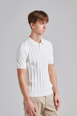 Barto Stripe Poloshirt Snow White