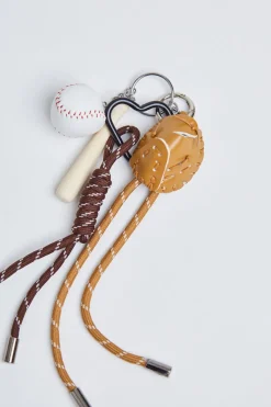 Baseball Bag Charm Beige