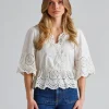 Bea V-Neck Blouse White