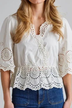 Bea V-Neck Blouse White