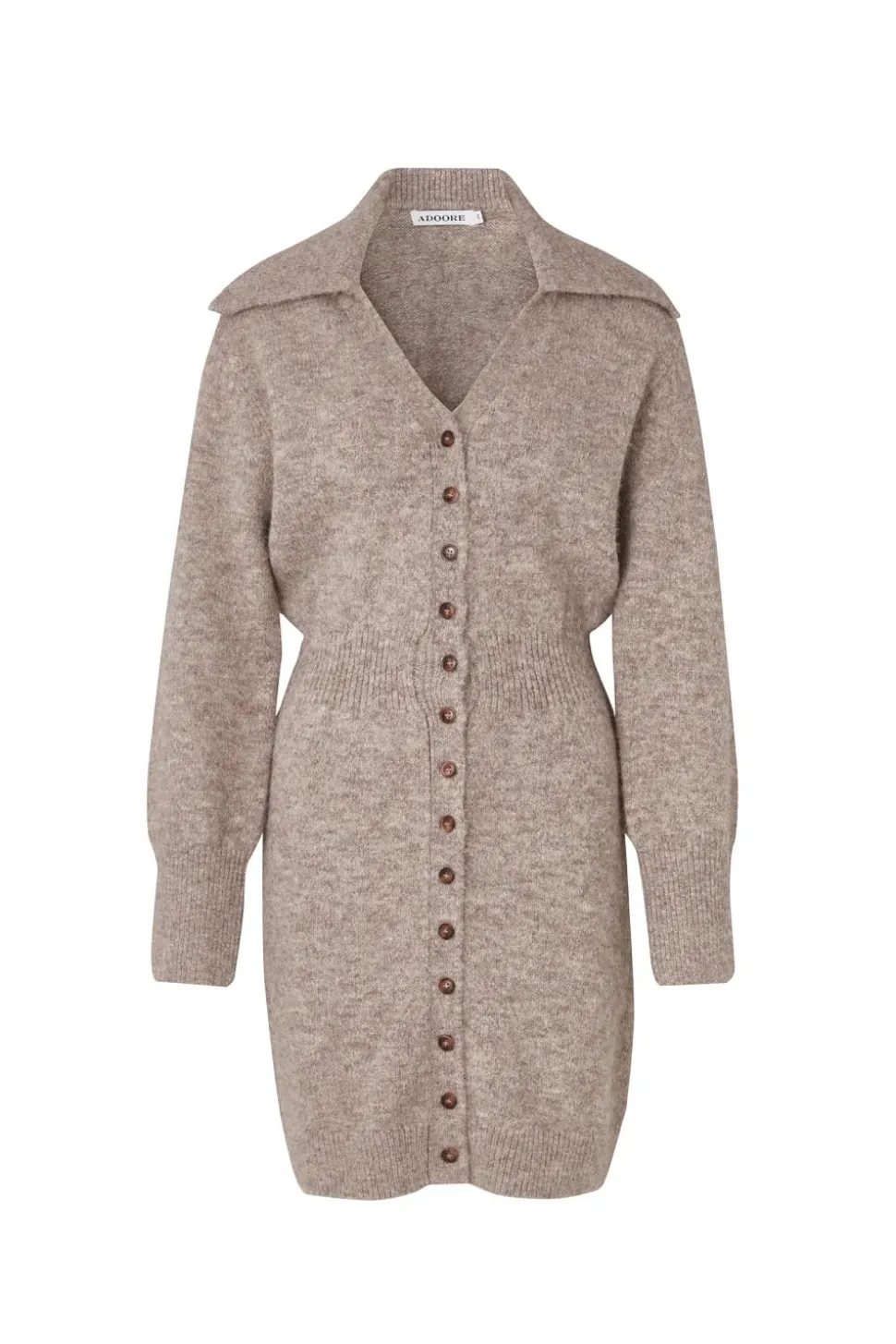 Bern Knitted Mini Dress Beige