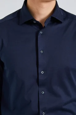 Blå Jerseyskjorte Slim