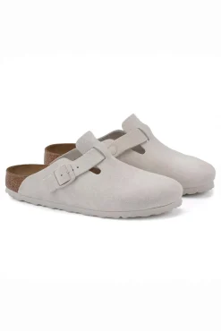 Boston Suede Leather Antique White