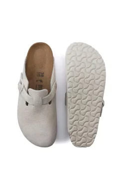 Boston Suede Leather Antique White