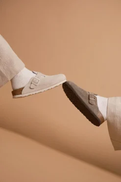 Boston Suede Leather Antique White