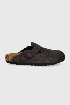 Boston Suede Leather Velvet Grey