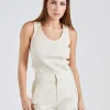 Bouclé Knit Tank Ecru