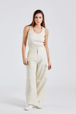 Bouclé Knit Tank Ecru