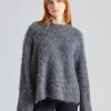 Boxy Alpaca Knit Dark Grey Melange