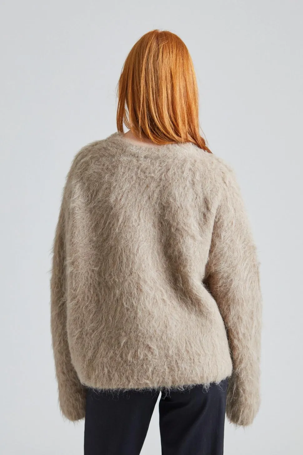 Boxy Alpaca Knit Truffle Melange