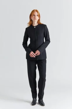 Buckled Slouch Trousers Black