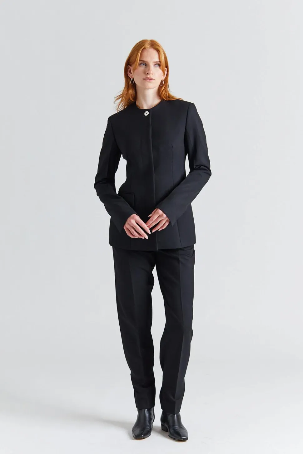 Buckled Slouch Trousers Black