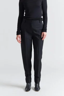 Buckled Slouch Trousers Black