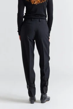 Buckled Slouch Trousers Black