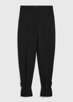 Buckled Slouch Trousers Black