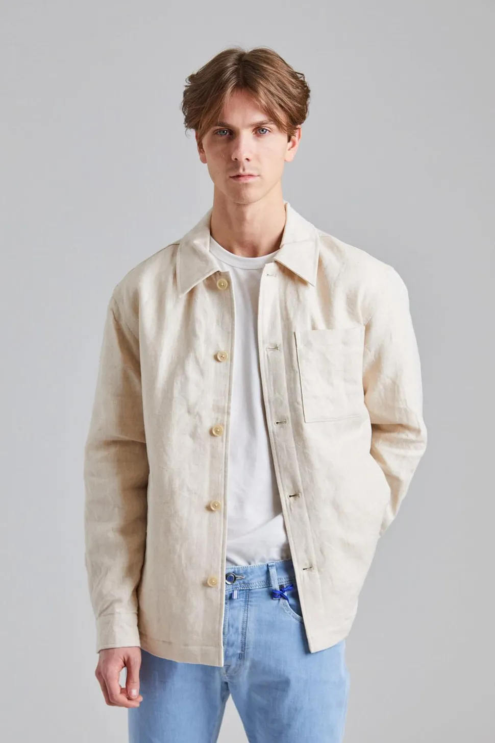 Cafu Linen Jacket Oat