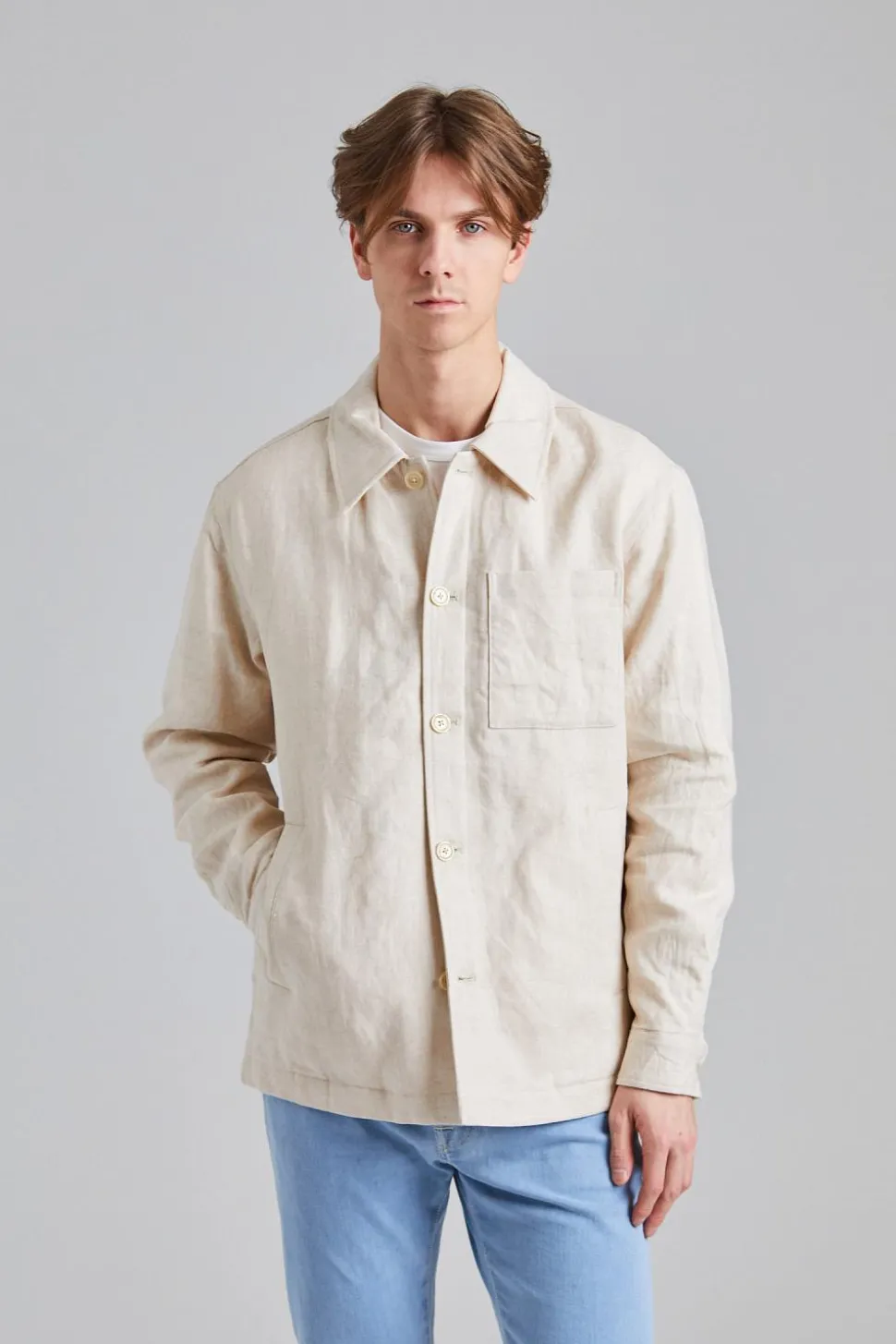 Cafu Linen Jacket Oat