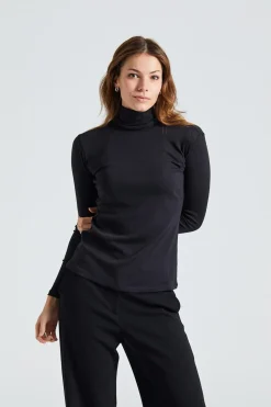 Camilla Wool Polo Black
