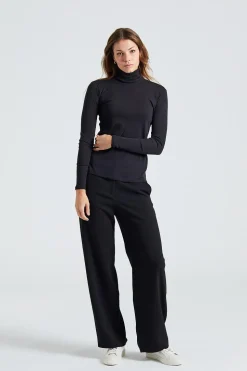 Camilla Wool Polo Black