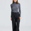 Camilla Wool Polo Mid Grey