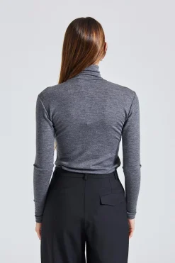 Camilla Wool Polo Mid Grey